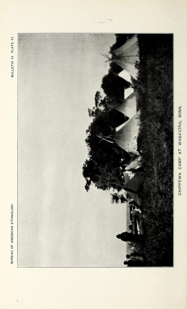 Plate 43. Chippewa camp at Waba'cing, Minn.